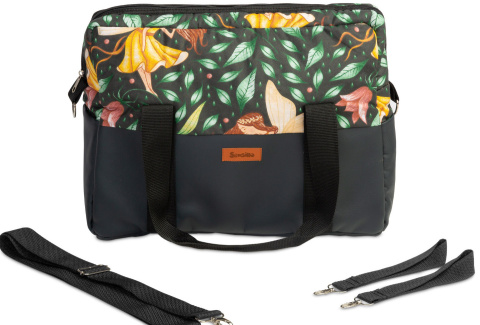 Torba do wózka z ekoskórą Sensillo - ZIELONY WRÓŻKI