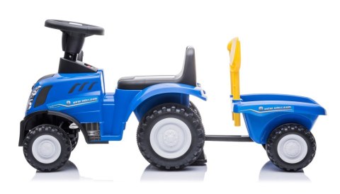 Jeździk pchacz chodzik traktor z przyczepą New Holland niebieski