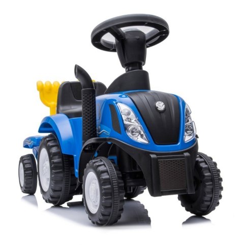 Jeździk pchacz chodzik traktor z przyczepą New Holland niebieski