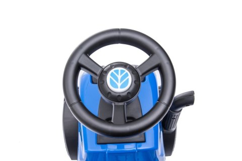 Jeździk pchacz chodzik traktor z przyczepą New Holland niebieski