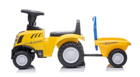 Jeździk pchacz chodzik traktor z przyczepą New Holland żółty