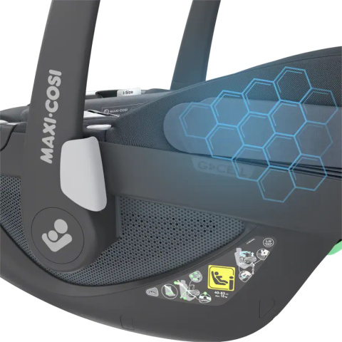 Pebble 360 i-Size Maxi Cosi obrotowy fotelik samochodowy od urodzenia do ok. 12 mies. życia 40 cm do 83 cm - Essential Graphite