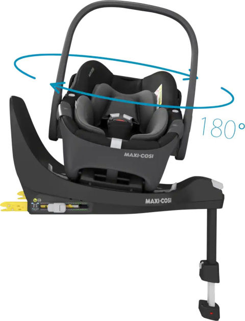 Pebble 360 i-Size Maxi Cosi obrotowy fotelik samochodowy od urodzenia do ok. 12 miesiąca życia 40 cm do 83 cm - Essential Black
