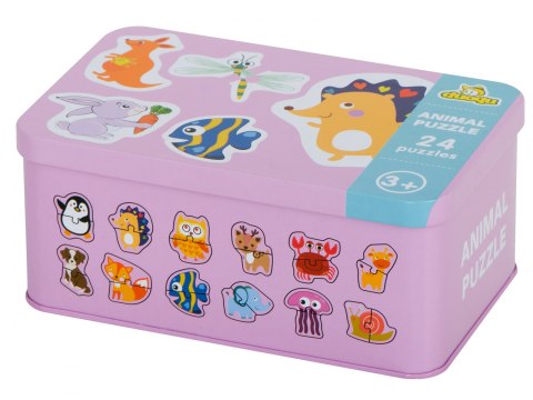 Puzzle w puszce zwierzątka 24 puzzle