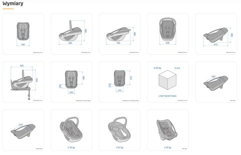 CORAL 360 I-Size Maxi-Cosi obrotowy fotelik samochodowy 0-12 kg - Essential Black