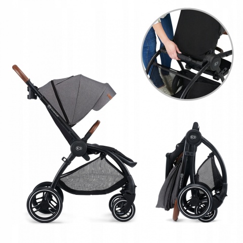 EVOLUTION COCOON 2w1 Kinderkraft wózek wielofunkcyjny z miękką gondolą - Platinum Grey