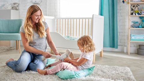 Kinderkraft Łóżeczko Drewniane NICO White