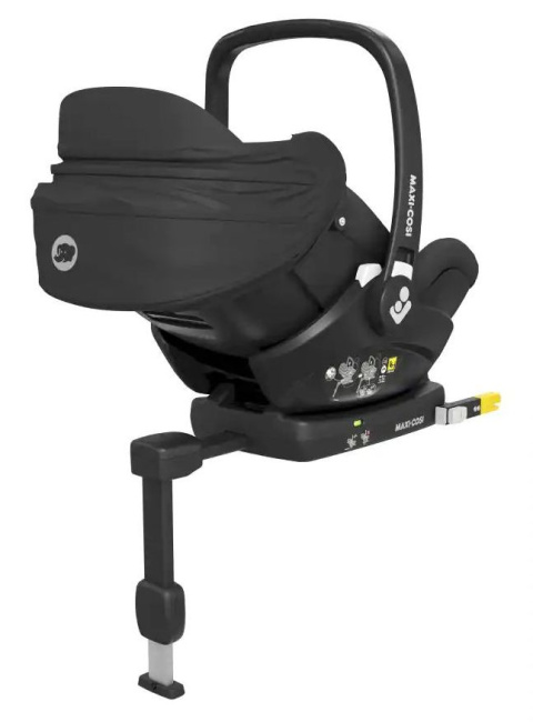 MARBLE Maxi-Cosi Rozkładany fotelik samochodowy I-Size 0-13 kg z bazą isofix - ESSENTIAL BLACK