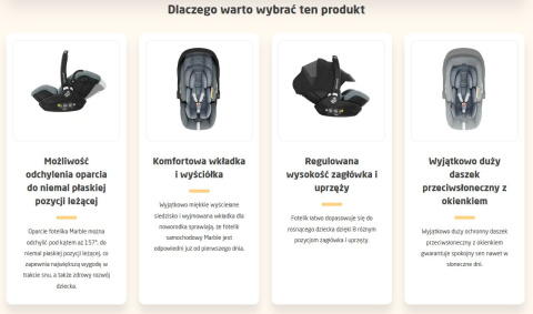 MARBLE Maxi-Cosi Rozkładany fotelik samochodowy I-Size 0-13 kg z bazą isofix - ESSENTIAL BLUE