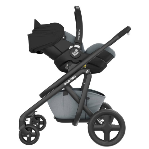 MARBLE Maxi-Cosi Rozkładany fotelik samochodowy I-Size 0-13 kg z bazą isofix - ESSENTIAL GREY