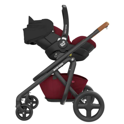MARBLE Maxi-Cosi Rozkładany fotelik samochodowy I-Size 0-13 kg z bazą isofix - ESSENTIAL RED