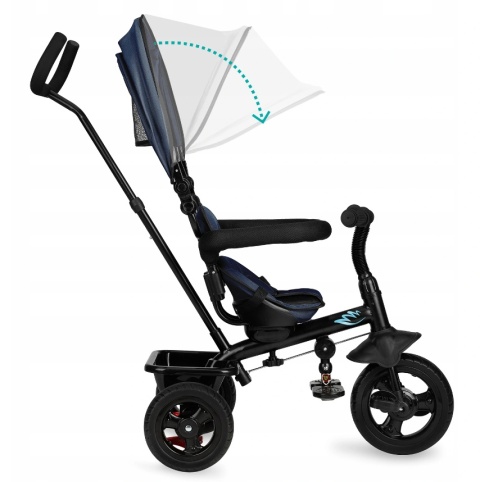 MILA QKids Rowerek trójkołowy obracane siedzisko - Granatowy