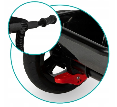 MILA QKids Rowerek trójkołowy obracane siedzisko - Szary