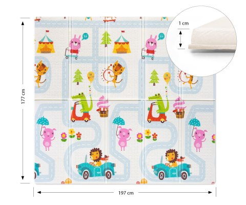 Mata piankowa składana Play Happy Zoo T1