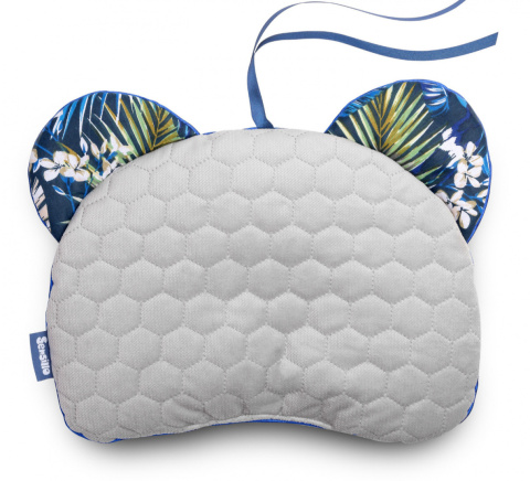 Sensillo poduszka Velvet Miś - NIEBIESKI PAPUGI