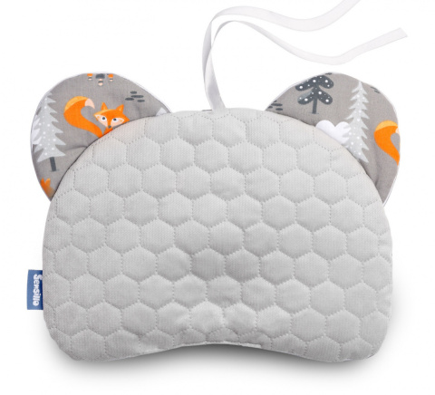 Sensillo poduszka Velvet Miś - SZARY GÓRY