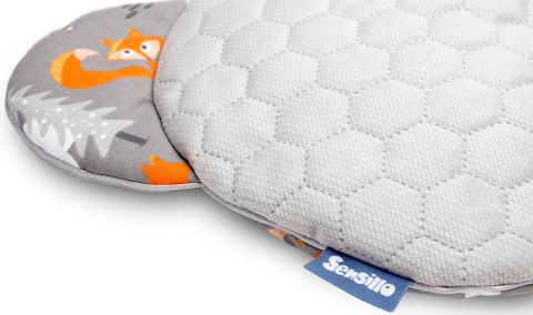 Sensillo poduszka Velvet Miś - SZARY GÓRY