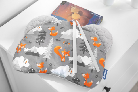 Sensillo poduszka Velvet Miś - SZARY GÓRY