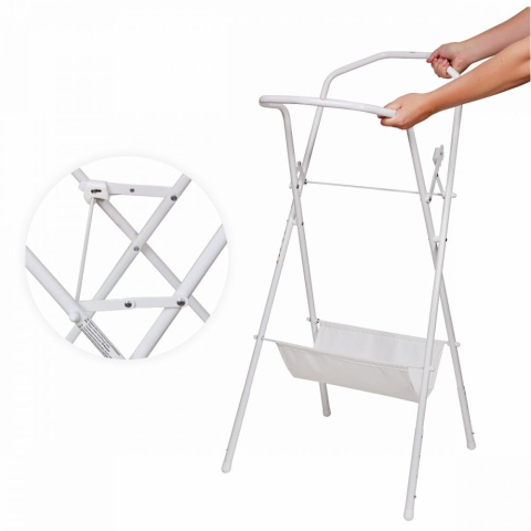 Stojak z półką pod wannę 100cm z półką Maltex 1634 - biały