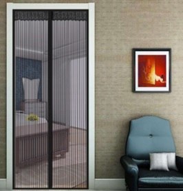 Moskitiera siatka magnetyczna na drzwi 110x220cm CZARNA