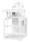Klupś LILY krzesełko wielofunkcyjne (krzesło + stolik) - biały