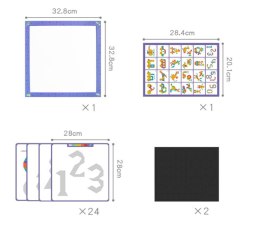 MAGNETYCZNE PUZZLE KLOCKI KSZTAŁTY ZKB-987