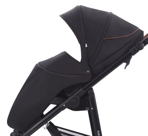 Nico Bebetto - siedzisko wózka dziecięcego - 04 całe czarne (brak brązowych dodatków)