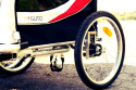 GUTO Deluxe 2w1 przyczepka rowerowa, doczepka, wózek dwuosobowy - czerwony