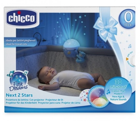 Chicco projektor na łóżeczko 76471 Pink / 76472 Blue