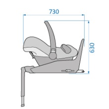 ROCK Maxi-Cosi I-Size do 75cm 0-13kg + Baza FamilyFix 2 i-Size - Vivid Red