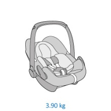 ROCK Maxi-Cosi I-Size do 75cm 0-13kg + Baza FamilyFix 2 i-Size - Vivid Red