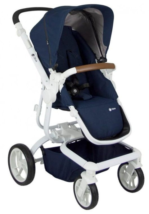 SPIDER 2w1 Qtus wózek wielofunkcyjny do 4 lat lub 25 kg - Blue / biały stelaż