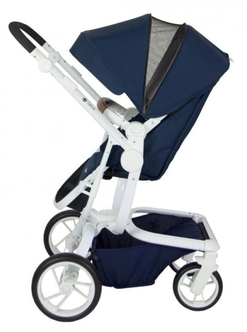 SPIDER 2w1 Qtus wózek wielofunkcyjny do 4 lat lub 25 kg - Blue / biały stelaż