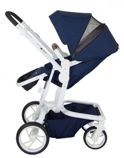 SPIDER 2w1 Qtus wózek wielofunkcyjny do 4 lat lub 25 kg - Blue / biały stelaż