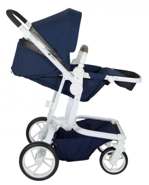 SPIDER 2w1 Qtus wózek wielofunkcyjny do 4 lat lub 25 kg - Blue / biały stelaż