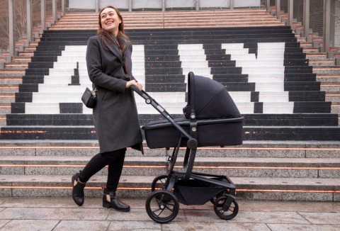 SPIDER 2w1 Qtus wózek wielofunkcyjny do 4 lat lub 25 kg - Blue / czarny stelaż