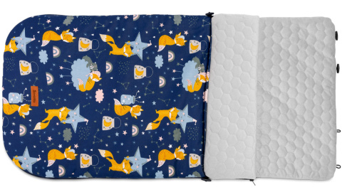 VELVET Sensillo śpiworek uniwersalny - GRANATOWY LISKI