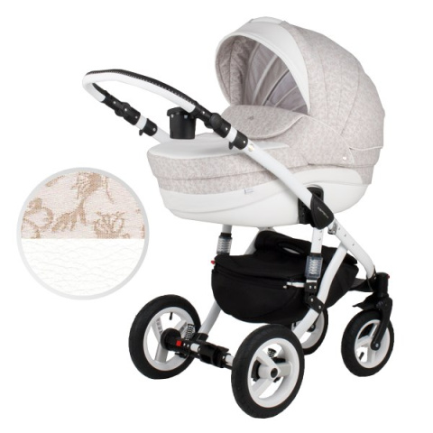 ASPENA EKO-SKÓRA 3W1 ADAMEX wózek dziecięcy - Polski Produkt