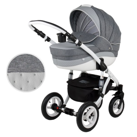 ASPENA EKO-SKÓRA 3W1 ADAMEX wózek dziecięcy - Polski Produkt