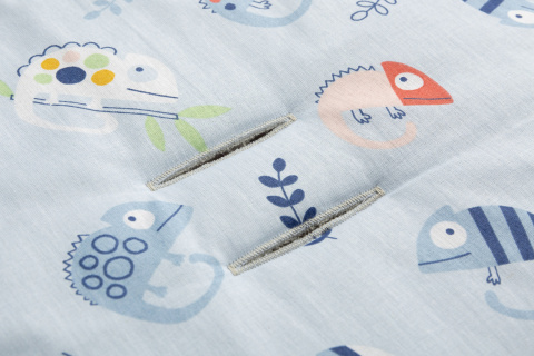 Sensillo Wkładka Basic Minky do wózka - KAMELEONY NIEBIESKIE