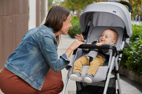 OHLALA 3 Chicco ultra lekki wózek spacerowy, składana rączka, waga 4,2 kg - Grey Mist