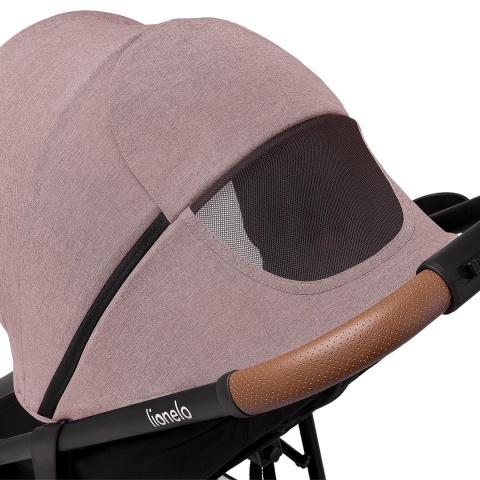 ZOEY Lionelo Wózek spacerowy, duże koła 8,4 kg - Pink Rose