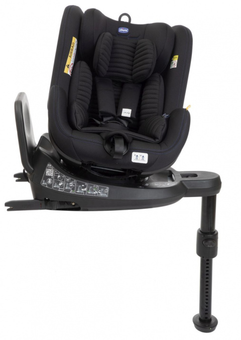 Seat2Fit I-Size Air Chicco 45-105 cm 0–18 kg tyłem do 4 lat obrotowy fotelik samochodowy - Black Air
