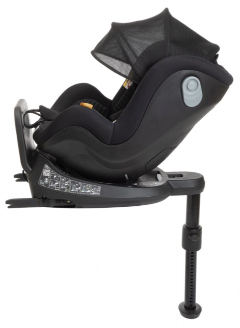 Seat2Fit I-Size Air Chicco 45-105 cm 0–18 kg tyłem do 4 lat obrotowy fotelik samochodowy - Black Air