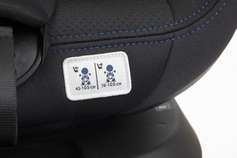 Seat2Fit I-Size Air Chicco 45-105 cm 0–18 kg tyłem do 4 lat obrotowy fotelik samochodowy - Black Air