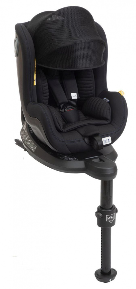 Seat2Fit I-Size Air Chicco 45-105 cm 0–18 kg tyłem do 4 lat obrotowy fotelik samochodowy - Black Air