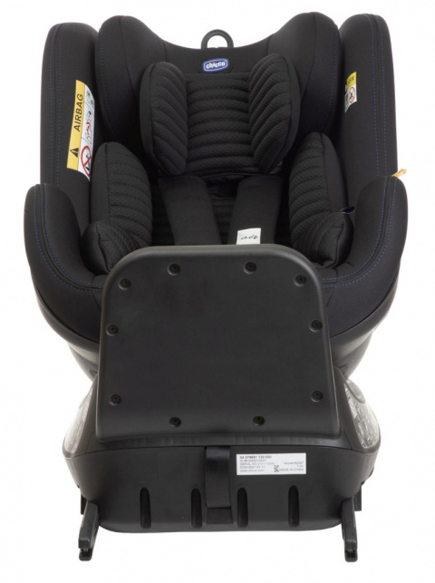 Seat2Fit I-Size Air Chicco 45-105 cm 0–18 kg tyłem do 4 lat obrotowy fotelik samochodowy - Black Air