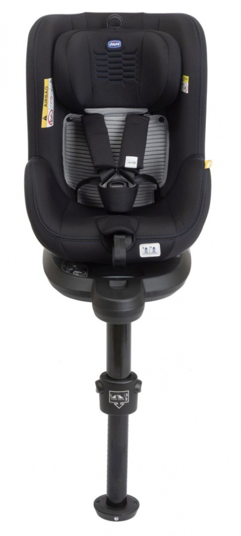 Seat2Fit I-Size Air Chicco 45-105 cm 0–18 kg tyłem do 4 lat obrotowy fotelik samochodowy - Black Air