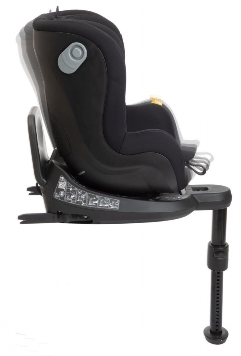 Seat2Fit I-Size Air Chicco 45-105 cm 0–18 kg tyłem do 4 lat obrotowy fotelik samochodowy - Black Air