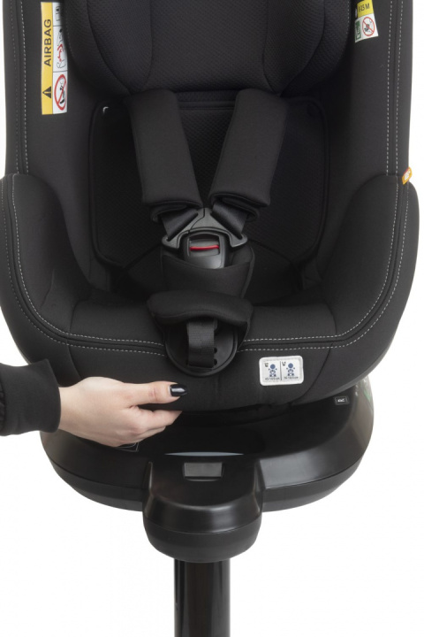 Seat2Fit I-Size Air Chicco 45-105 cm 0–18 kg tyłem do 4 lat obrotowy fotelik samochodowy - Black Air